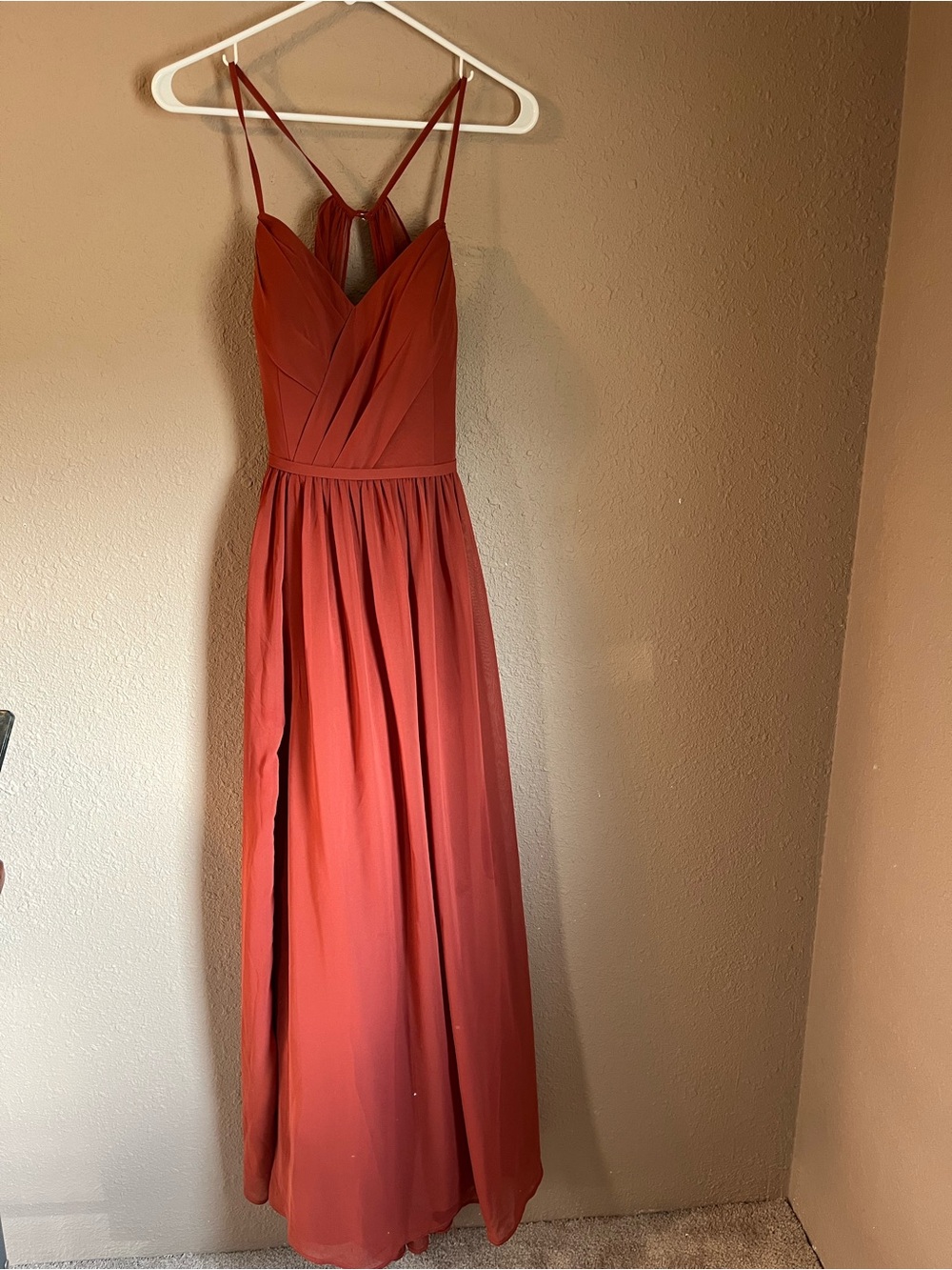 Azazie Rust Bridesmaid Dress size A8
